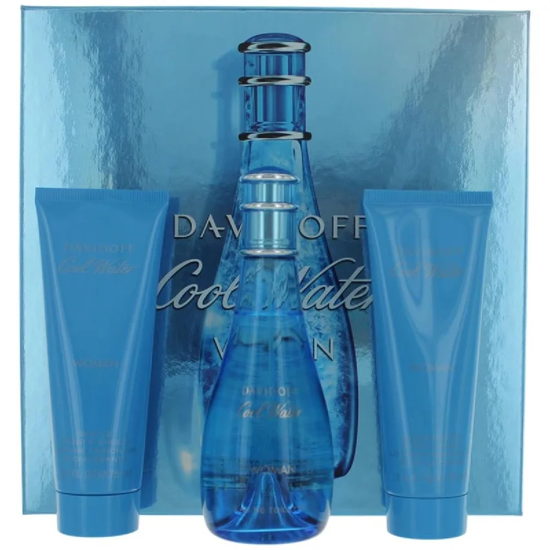 Davidoff  Cool Water by Davidoff 3 Piece Gift Set For Women