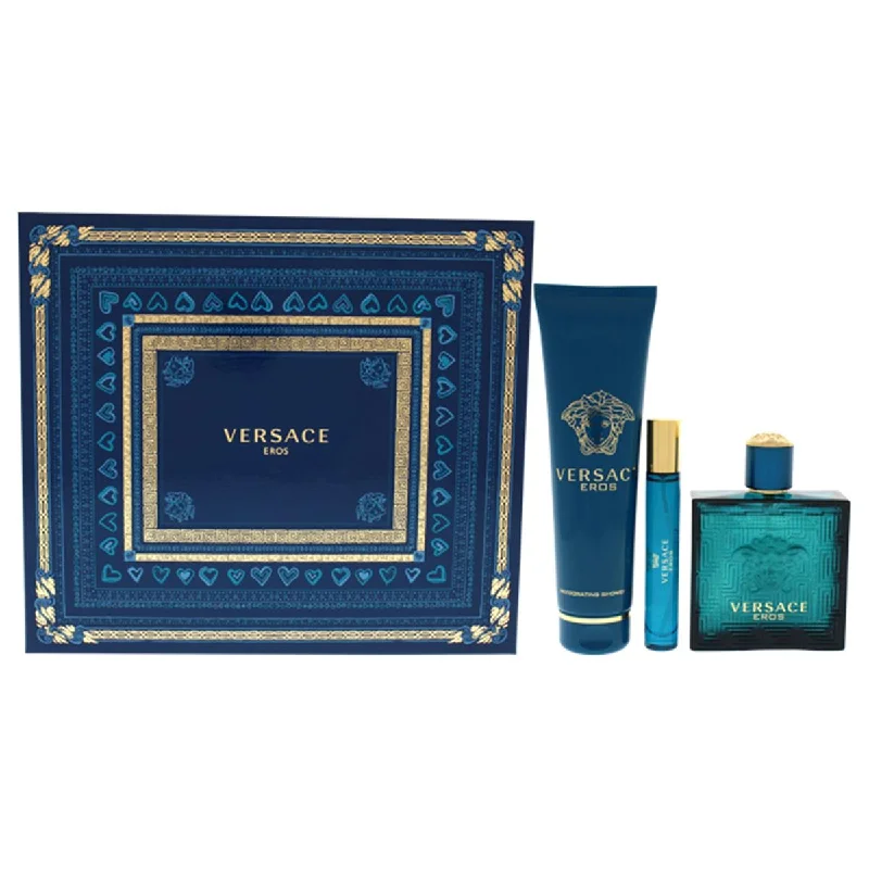 Versace  Men Versace Eros Makeup Gift Set - 3 Piece