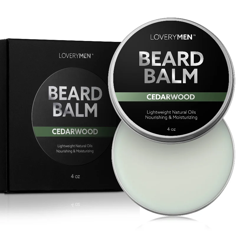 LOVERYMEN Cedarwood Scented Beard Balm - 4 oz