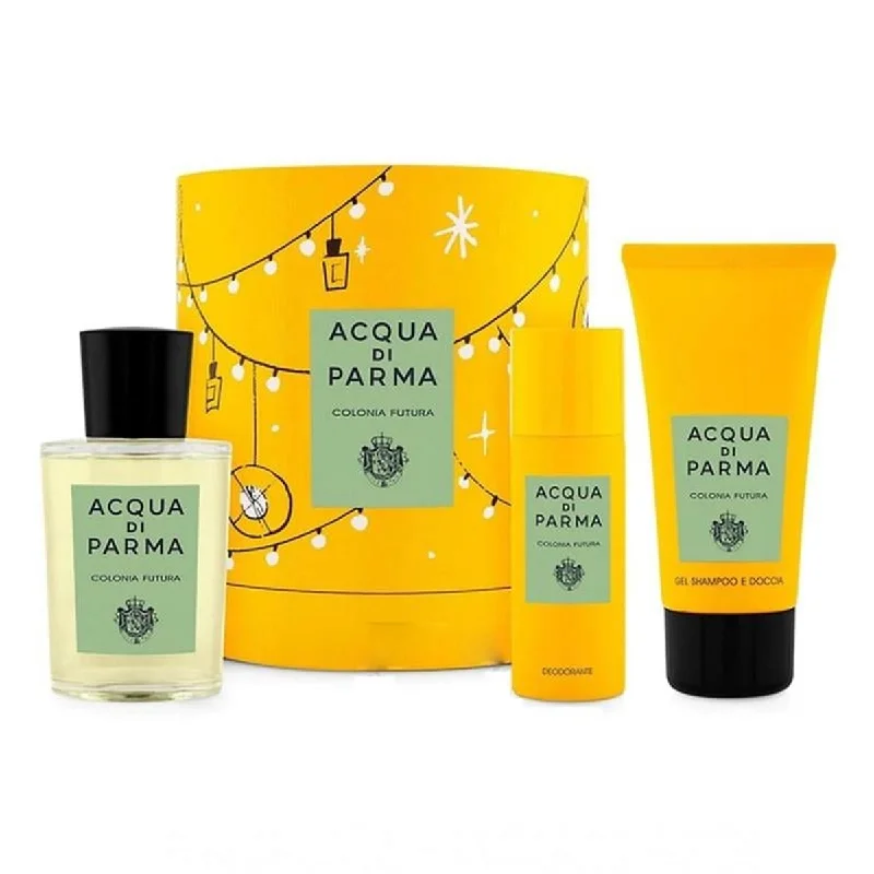 Acqua di Parma  Eau De Cologne Spray 3.4 oz Deodorant Spray 1.7 oz & Hair & Body Shower Gel 2.5 oz Colonia Futura Gift Set