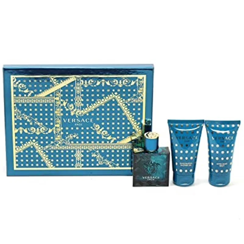 Versace  1.7 oz Spray & 1.7 oz Shower Gel for 1.7 oz Eros Set After Shave Balm