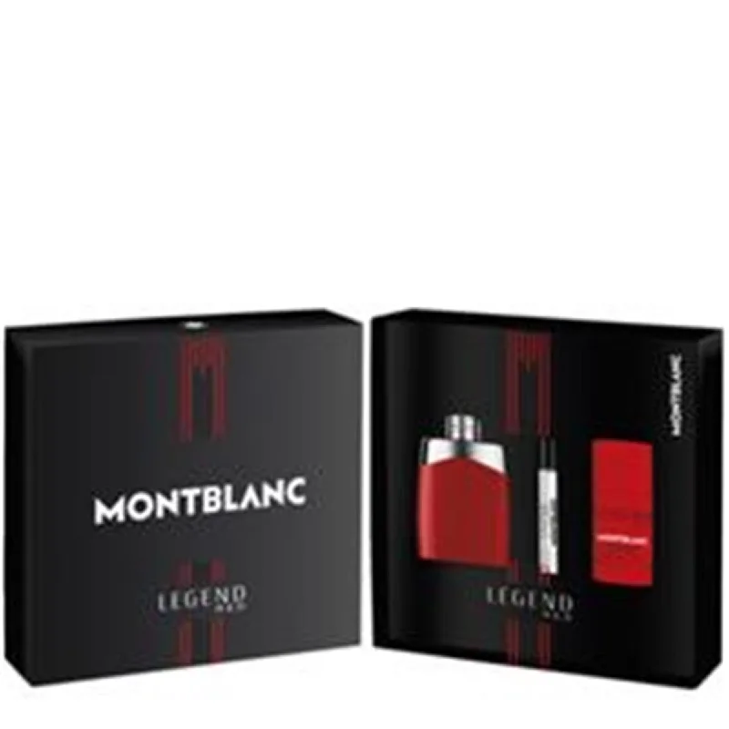 Mont Blanc  Montblanc Legend Red Makeup Gift Set for Men - 3 Piece