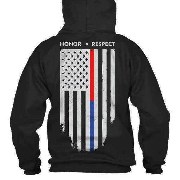 Hoodie - Dual Line Honor & Respect