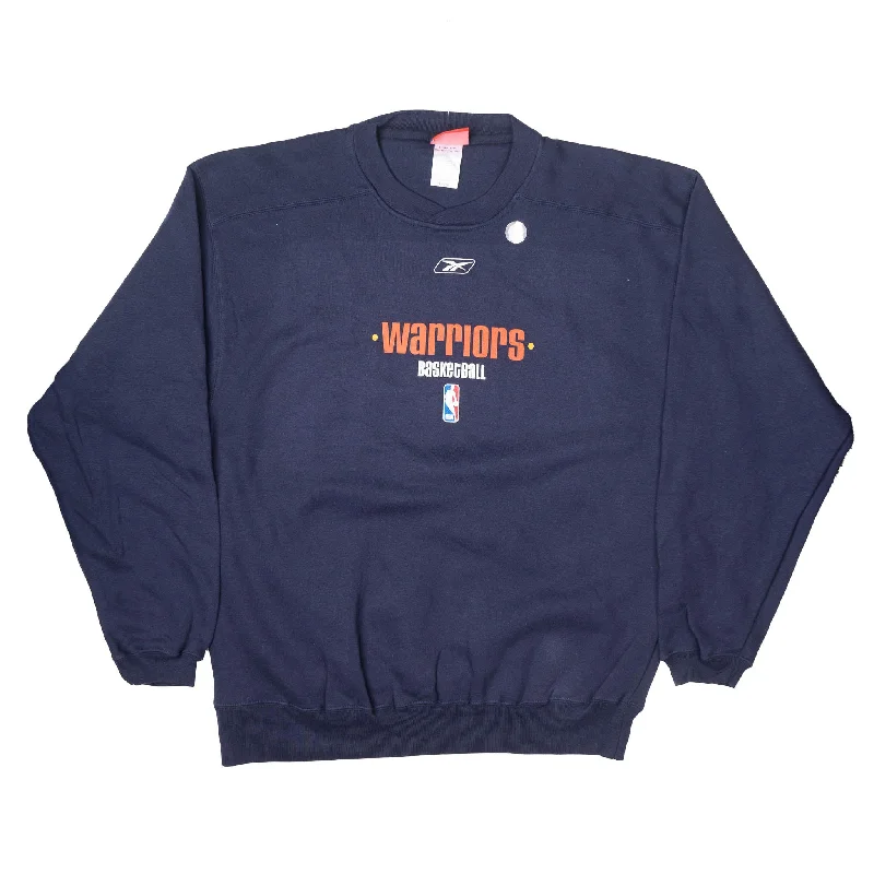 REEBOK NBA WARRIORS CREWNECK NAVY - BBCNAW06