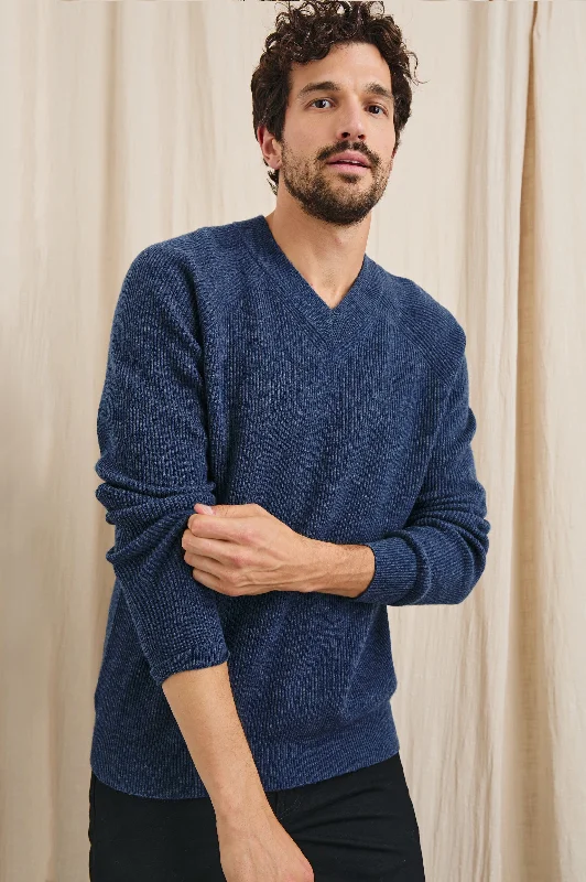 ANSEL SWEATER - BLUE MELANGE