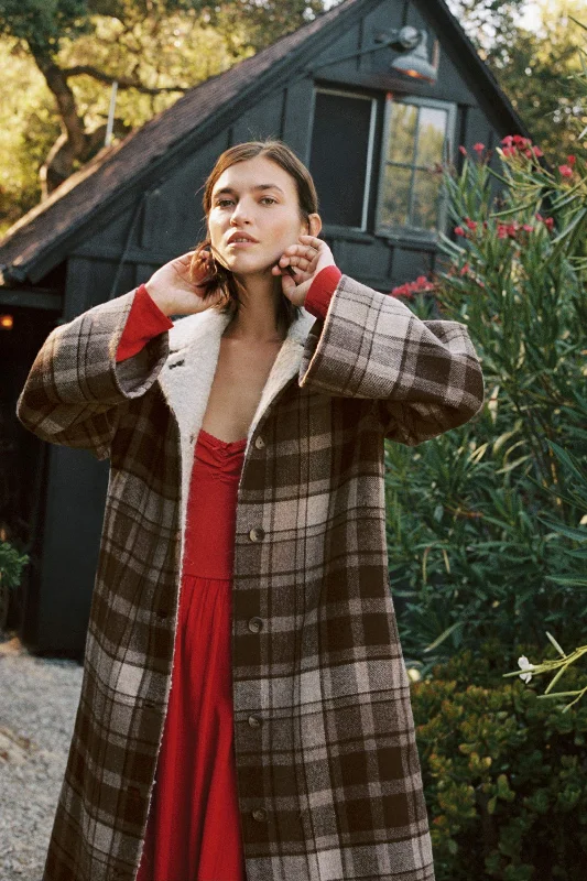 The Eleanor Coat | Walnut Plaid