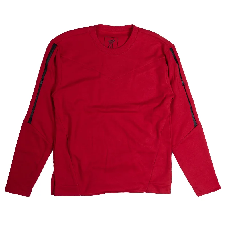 ROYAL BLUE TECH FLEECE CREWNECK RED  - 87074C