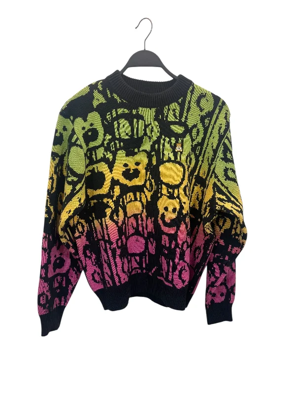 TEDDY FRESH/Heavy Sweater/L/All Over Print/Cotton/BLK/JACQUARD KNIT