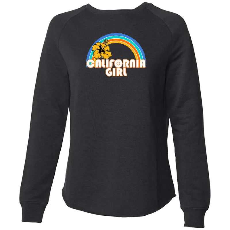 California Girl Rainbow Hibiscus Super Soft Crewneck Sweater