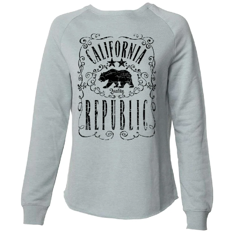 California Republic JD Whiskey Black Print Super Soft Crewneck Sweater