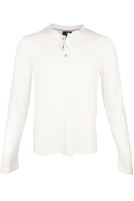 Luchiano Visconti Jacquard Henley - White