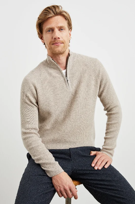 STARK QUARTER ZIP - OAT MELANGE