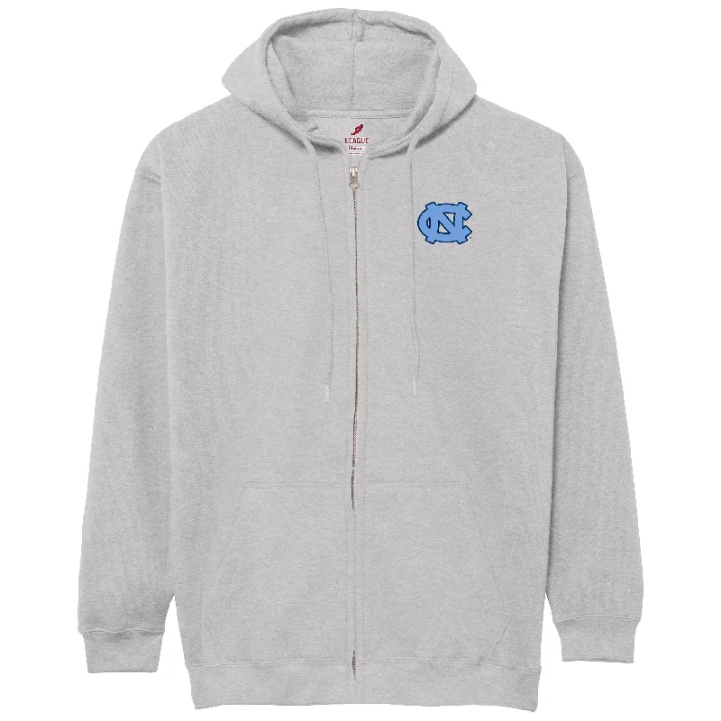 Carolina Tar Heels Full Zip Hoodie in Grey