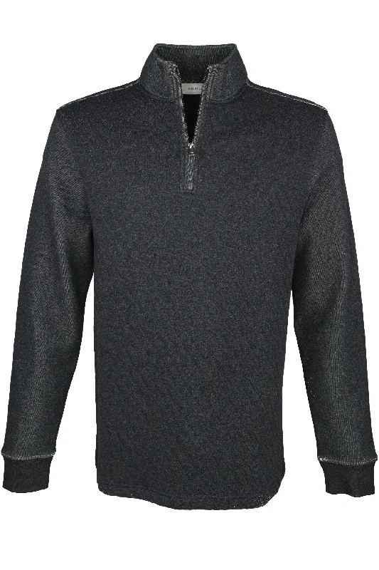 Bugatchi Diamond Quilted Sweater - Black