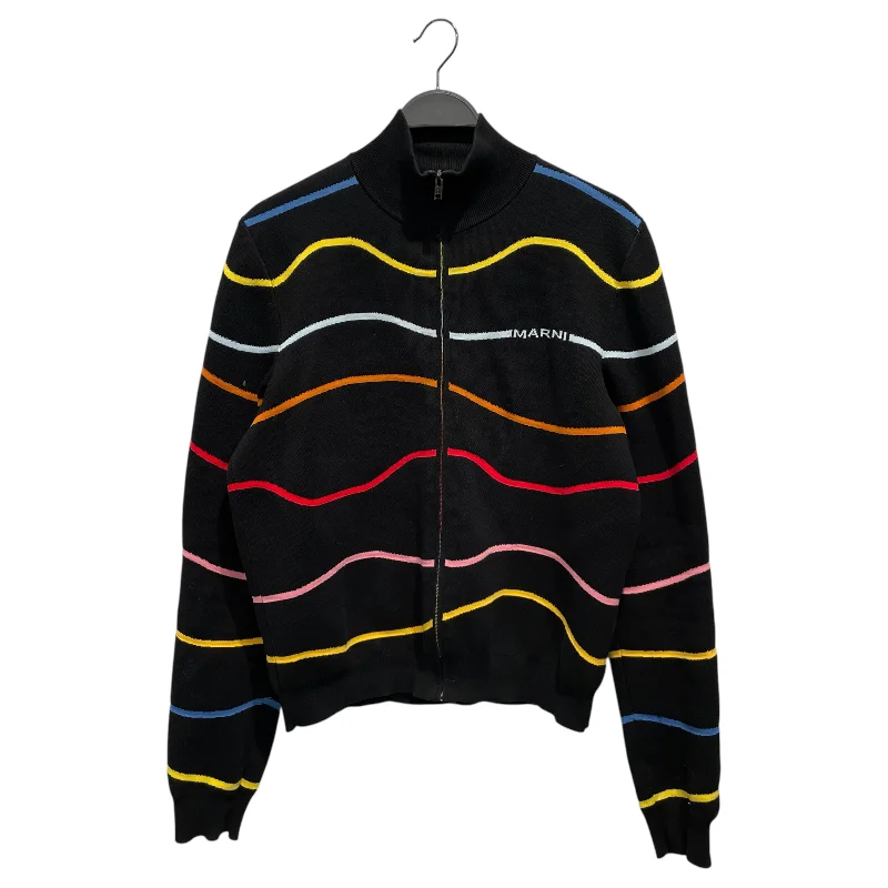 MARNI/Sweater/46/Stripe/Cotton/BLK/TECHNO RAINBOW