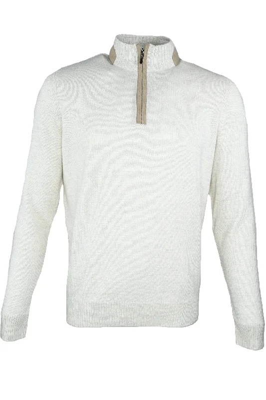 Inpore Quarter Zip Sweater - Ecru