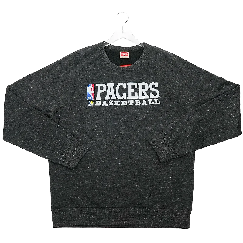 Adult Indiana Pacers NBA Logoman Crewneck Sweatshirt in Black by Homage