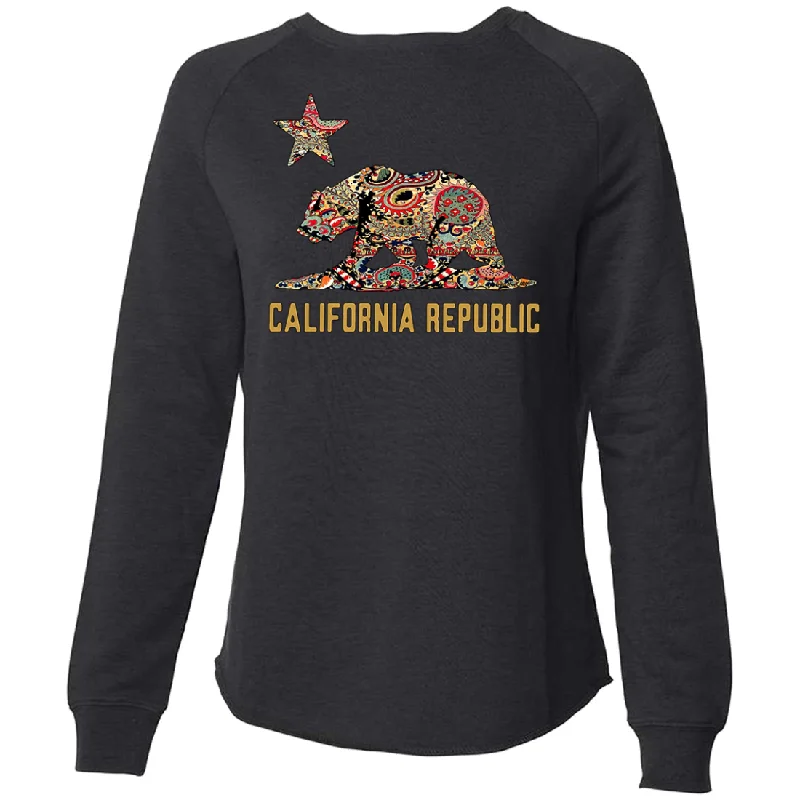 California Republic Paisley Bear Super Soft Crewneck Sweater