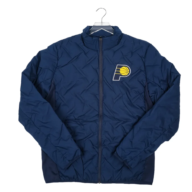 Adult Indiana Pacers Final Score Full-Zip Quilted Jacket in Navy by G-III