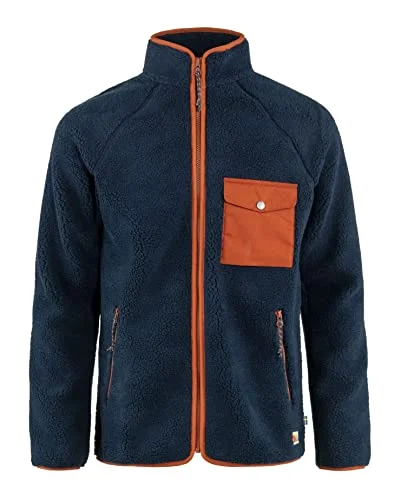 Fjallraven 84158-560-215 Vardag Pile Fleece M/Vardag Pile Fleece M Sweatshirt Herren Navy-Autumn Leaf Größe S