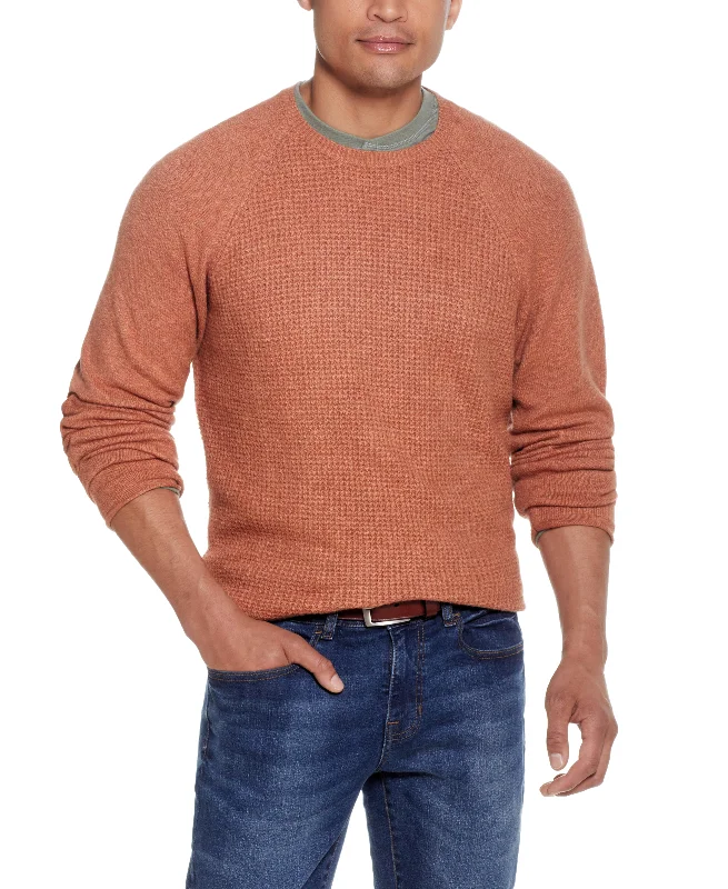 Waffle Crewneck Sweater In Allspice