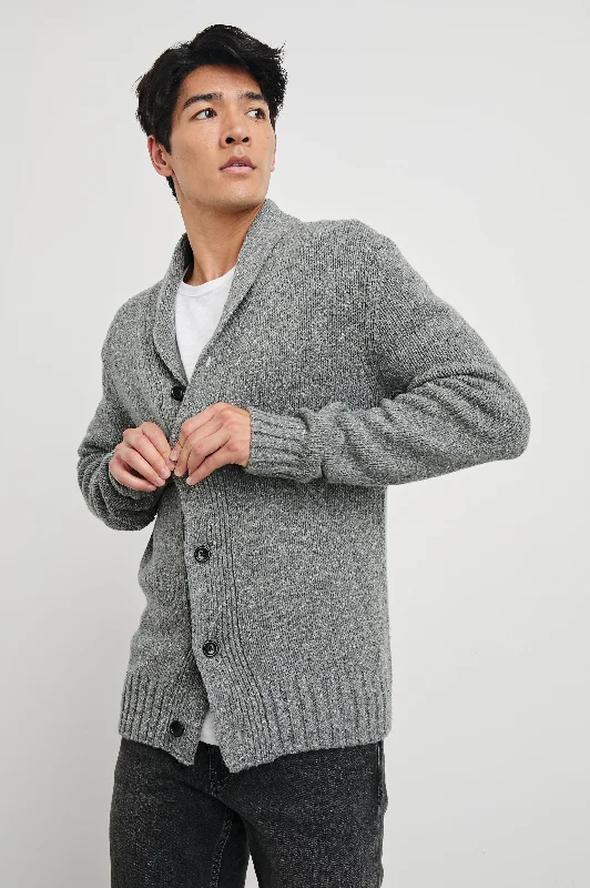 CORDEN CARDIGAN - MONOCHROMATIC SPECKLE