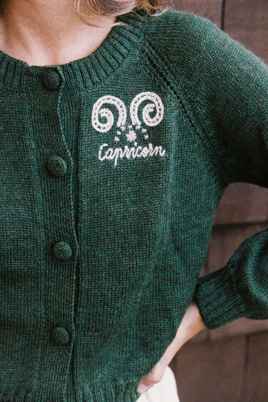 The Astral Cardigan | Capricorn Emerald