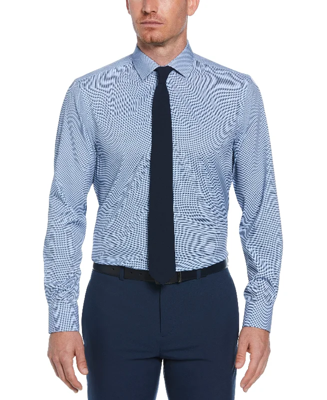 Slim Fit Houndstooth Button-Down Dress Shirt