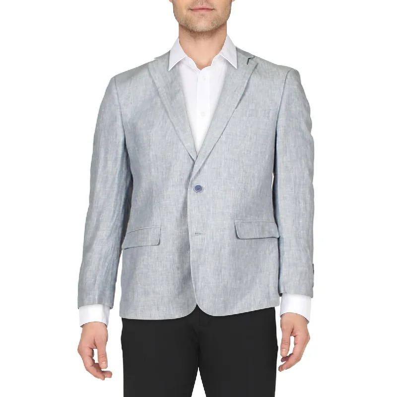 Bar III Mens Linen Slim Fit Suit Jacket