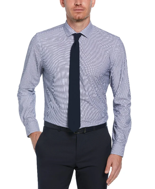 Slim Fit Circle Pattern Dress Shirt