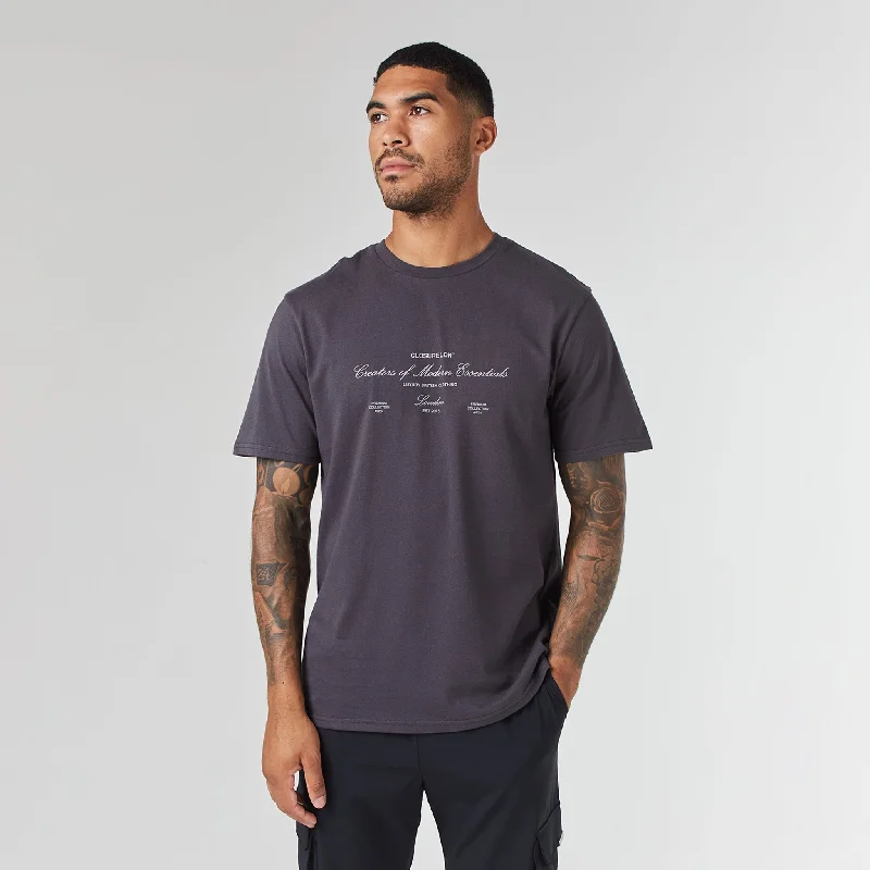 Deluxe Script T-Shirt | Charcoal