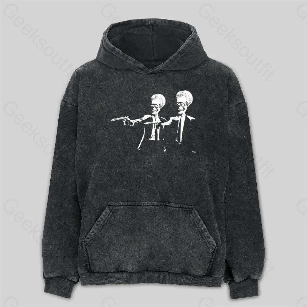 Mars Attacks Tim Burton Pulp Fiction Washed Hoodie