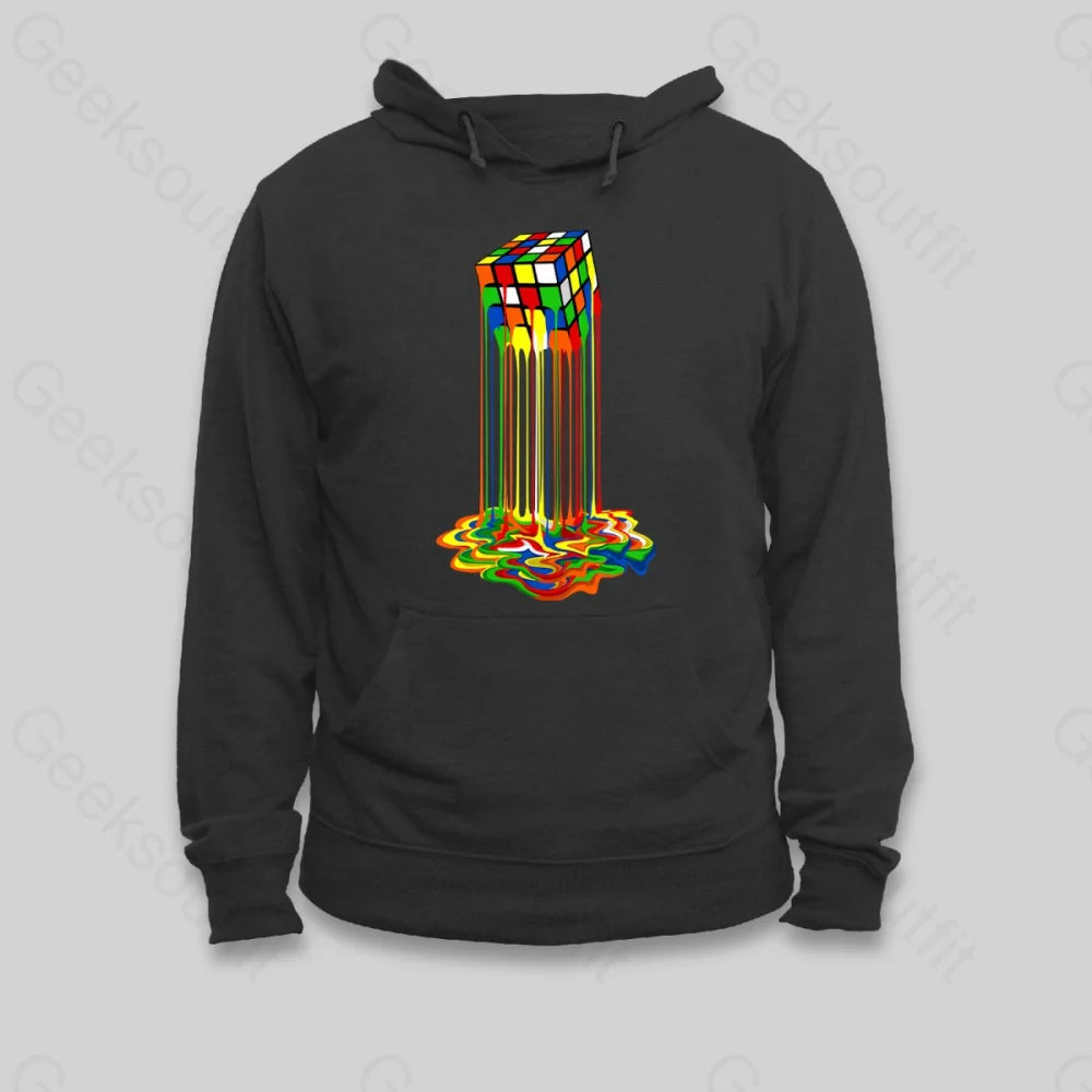 Rainbow Abstraction melted rubix cube Hoodie