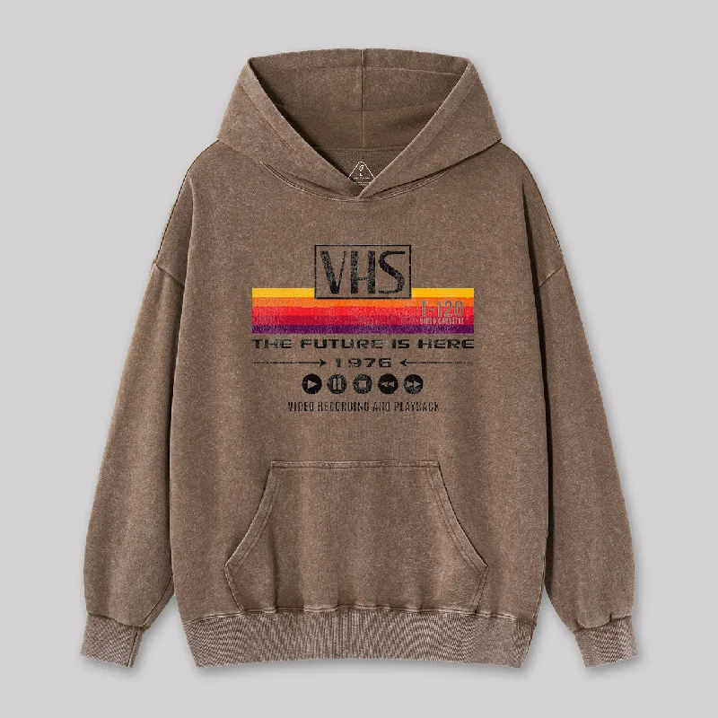 VHS The Future Is Here 1976 Washed Hoodie