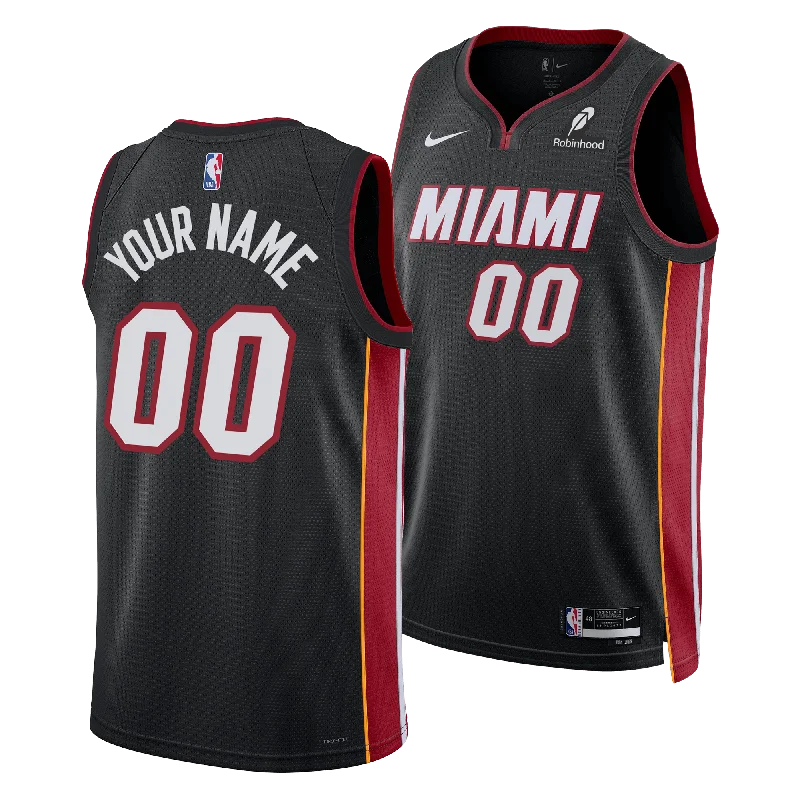 Personalized Nike Miami HEAT Icon Black Swingman Jersey