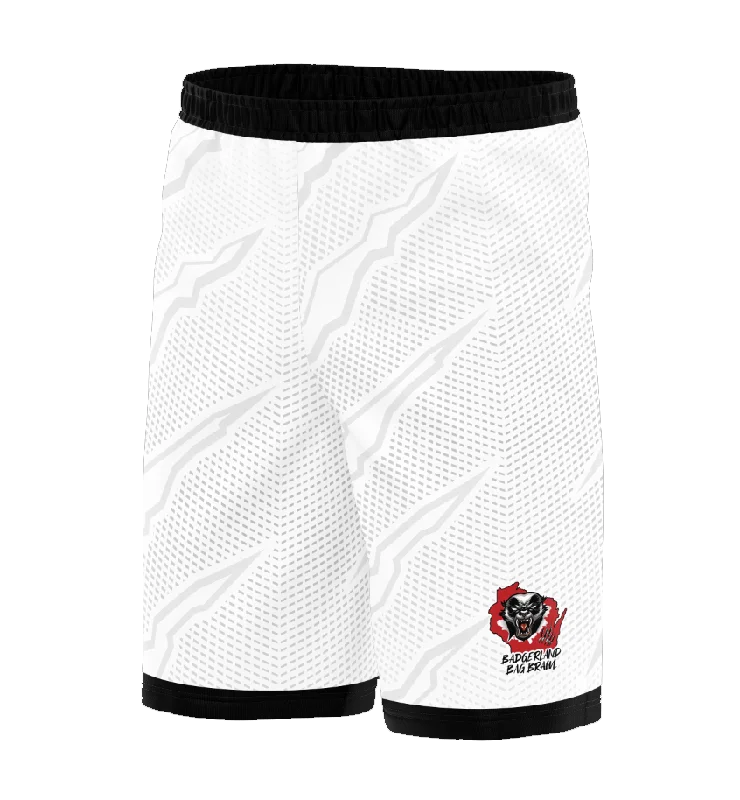 Badgerland Brawl Shorts White Black