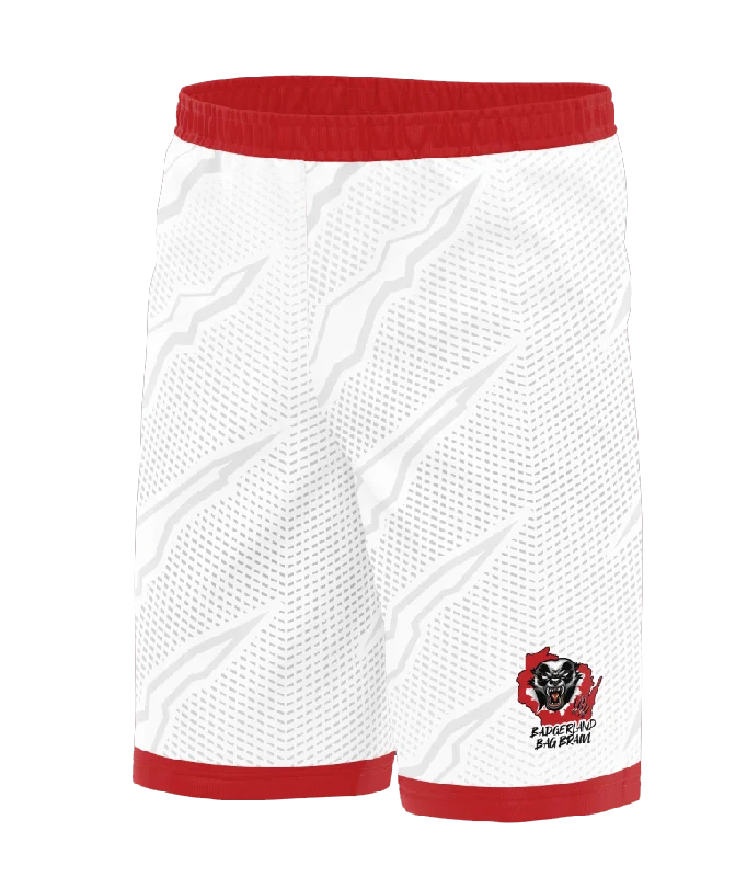 Badgerland Brawl Shorts White Red