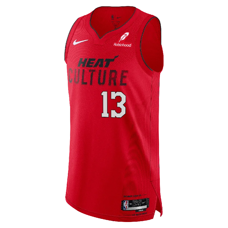 Bam Adebayo Nike HEAT Culture: Blood Red Authentic Jersey