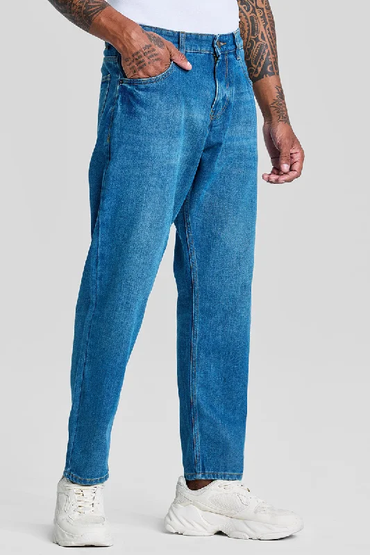 Denim Blue Baggy Fit Jeans