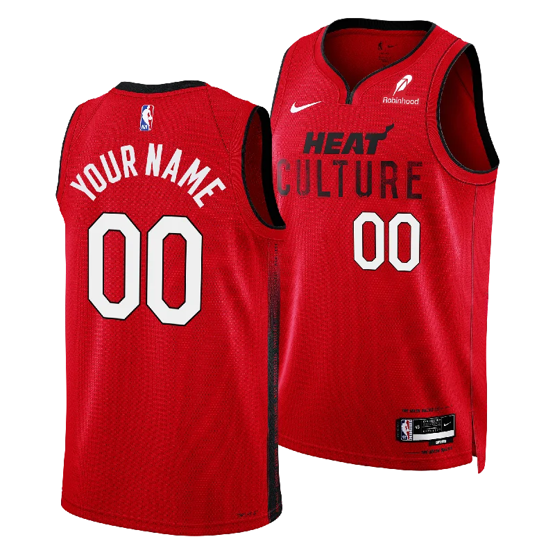 Personalized Nike HEAT Culture: Blood Red Swingman Jersey