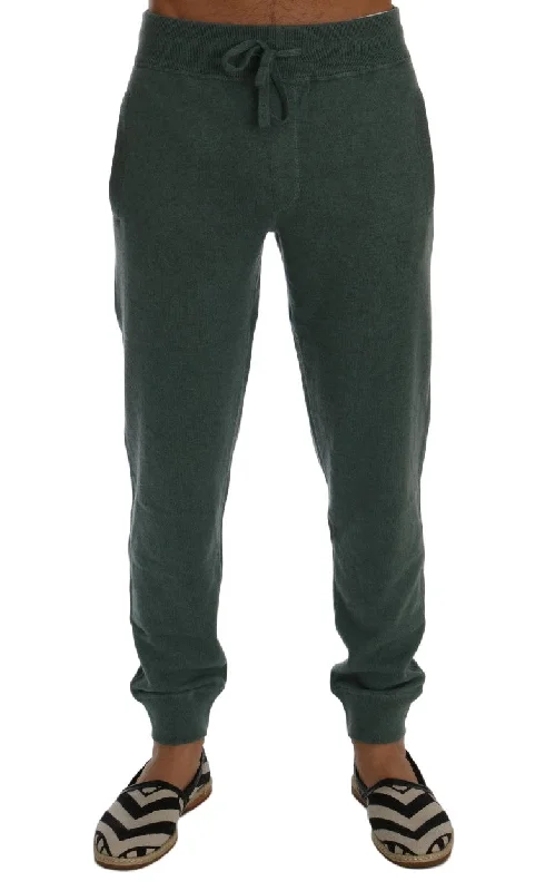 Dolce & Gabbana  Men's Green Cotton Sweatpants