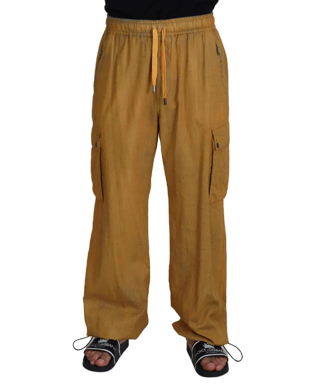 Dolce & Gabbana  Men's Mustard Cargo Pants