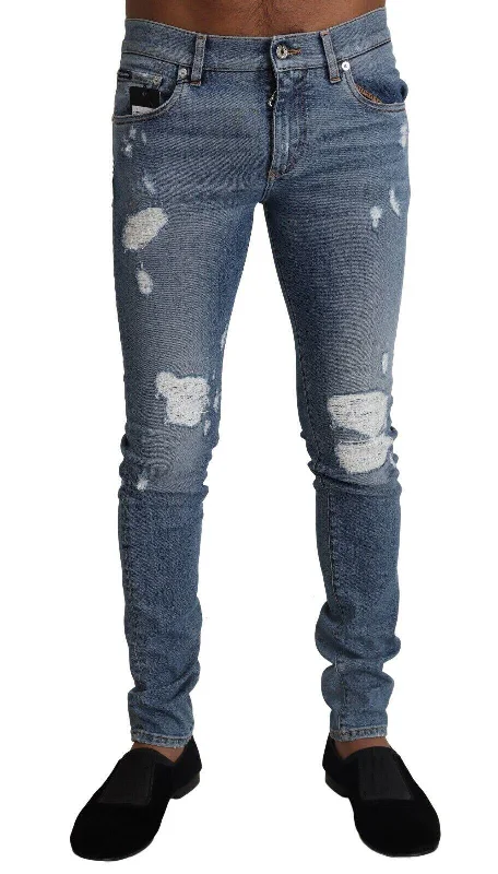 Dolce & Gabbana  Men's Slim Fit Ripped Jeans