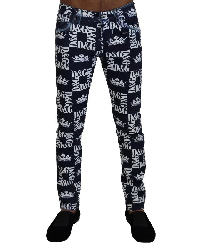 Dolce & Gabbana  Crown Print Jeans for Men