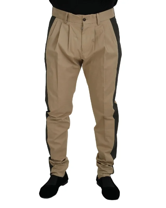 Dolce & Gabbana  Side Stripe Trousers Beige