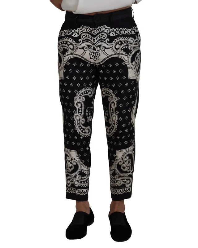 Dolce & Gabbana  Men's Bandana Print Silk Trousers