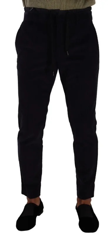 Dolce & Gabbana  Mens Corduroy Trousers Black