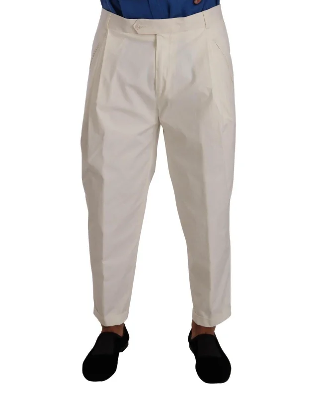 Dolce & Gabbana  Men's Pleated Trousers White