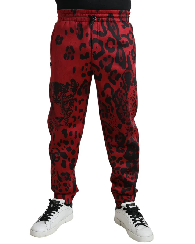 Dolce & Gabbana  Men's Leopard Print Jogger Pants