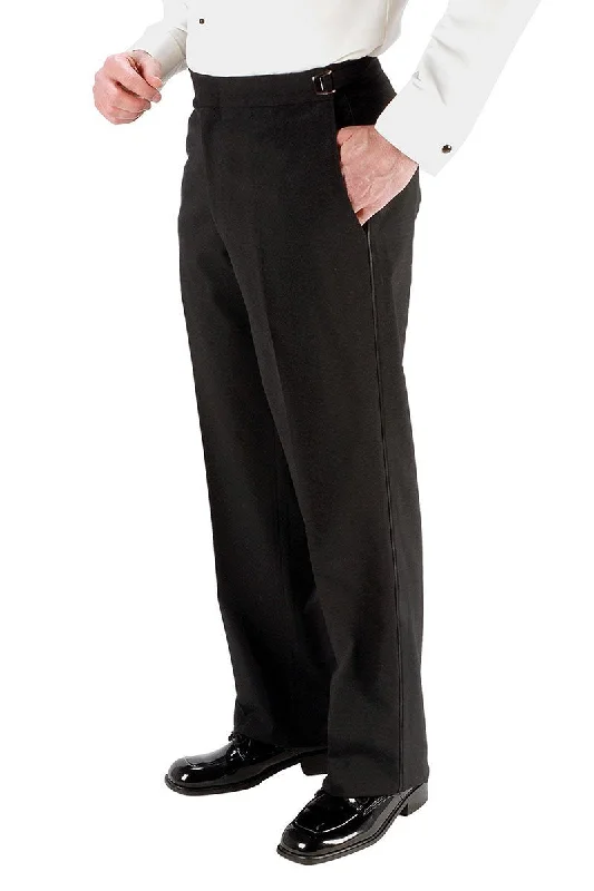 "Christopher" Black Luxury Viscose Blend Tuxedo Pants